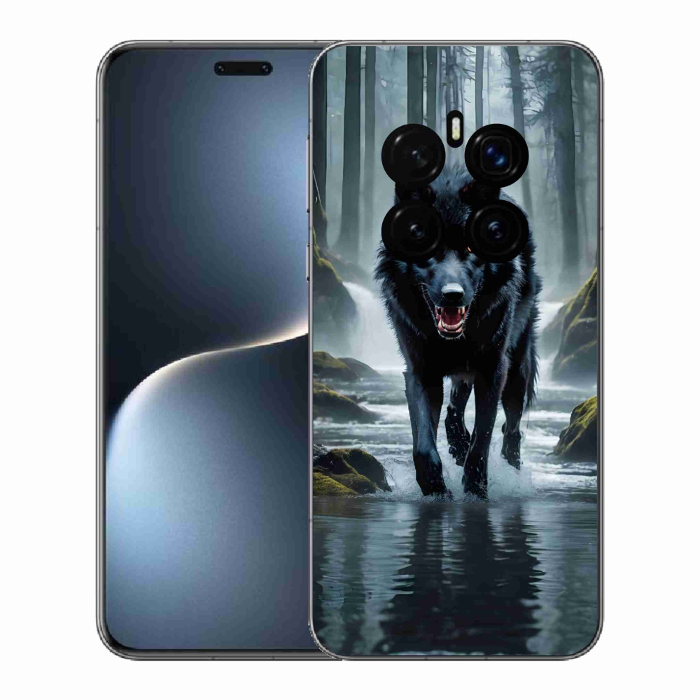 Gelový kryt mmCase na Honor Magic 7 Pro 5G - černý vlk