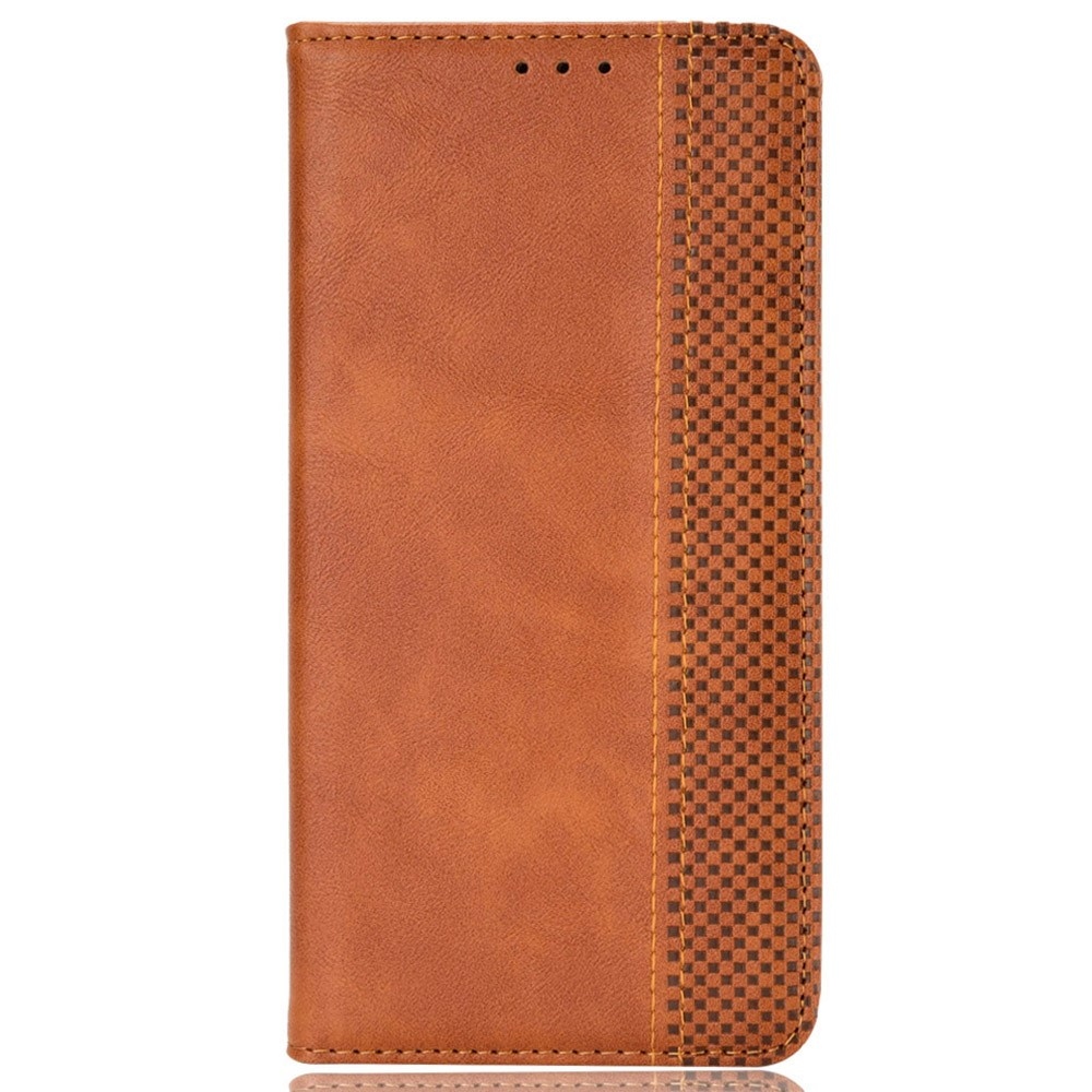 Vintage knížkové pouzdro na Xiaomi Poco X6 Pro 5G - hnědé