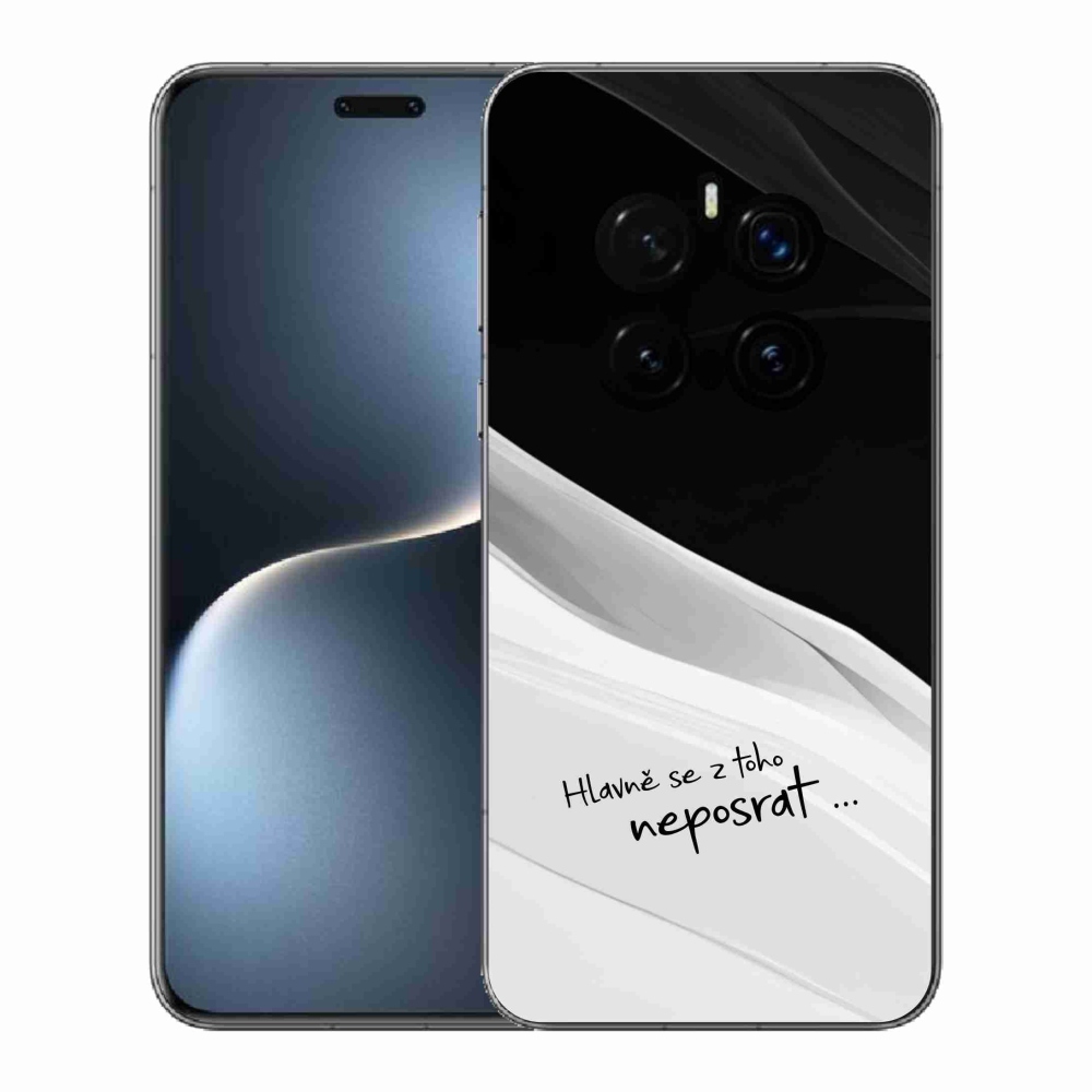 Gelový kryt mmCase na Honor Magic 7 Pro 5G - vtipný text 13 bíločerné pozadí