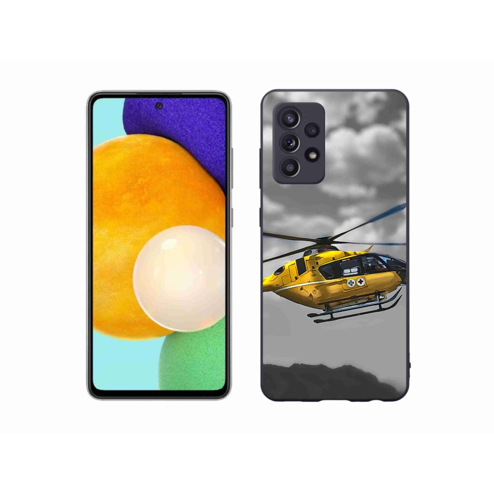 Gelový kryt mmCase na Samsung Galaxy A52/A52 5G - žlutá helikoptéra