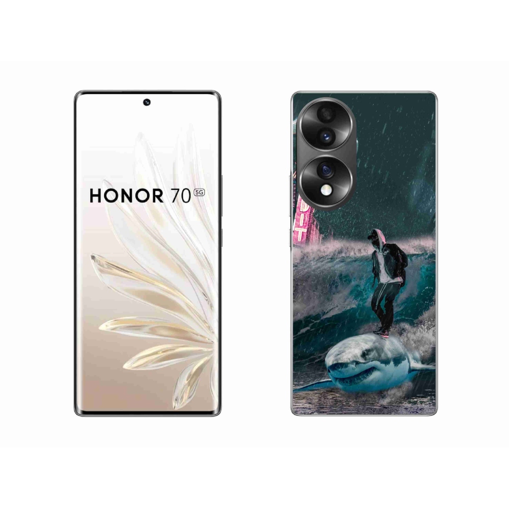 Gelový kryt mmCase na Honor 70 - žralok