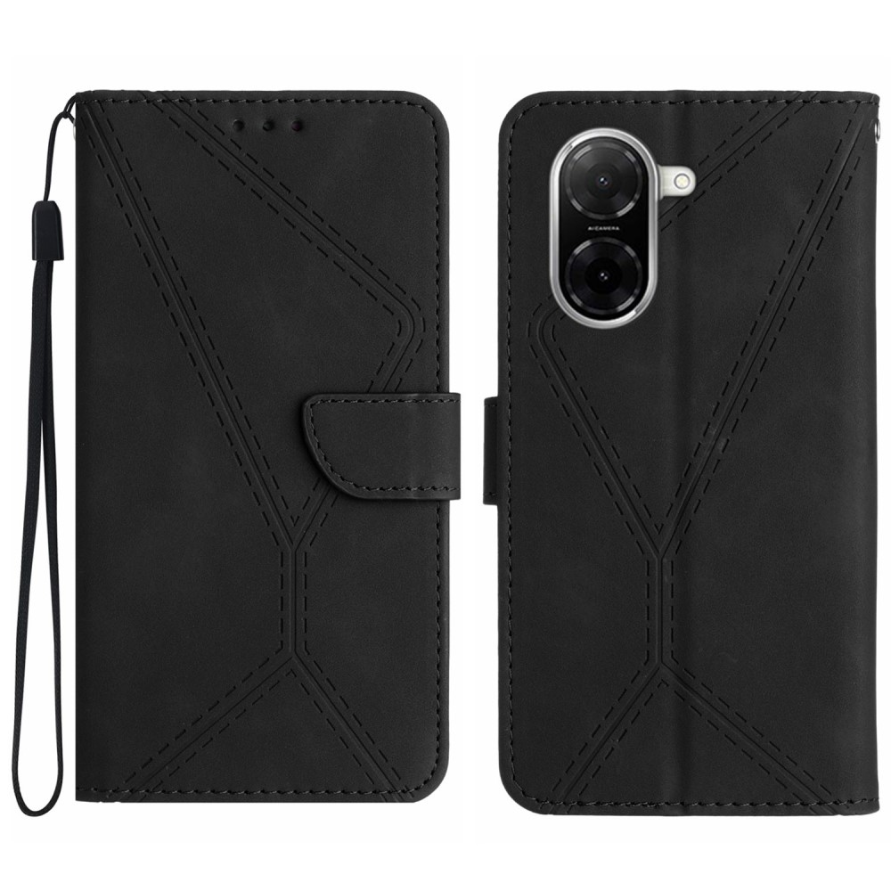 Linesy knížkové pouzdro na Xiaomi Redmi A5 (171.7x77.8x8.3mm) - černé
