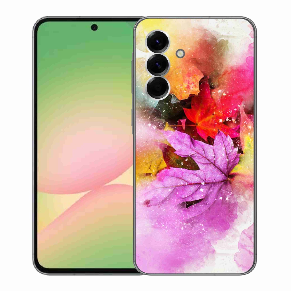 Gelový kryt mmCase na Samsung Galaxy A56 5G - barevné listy