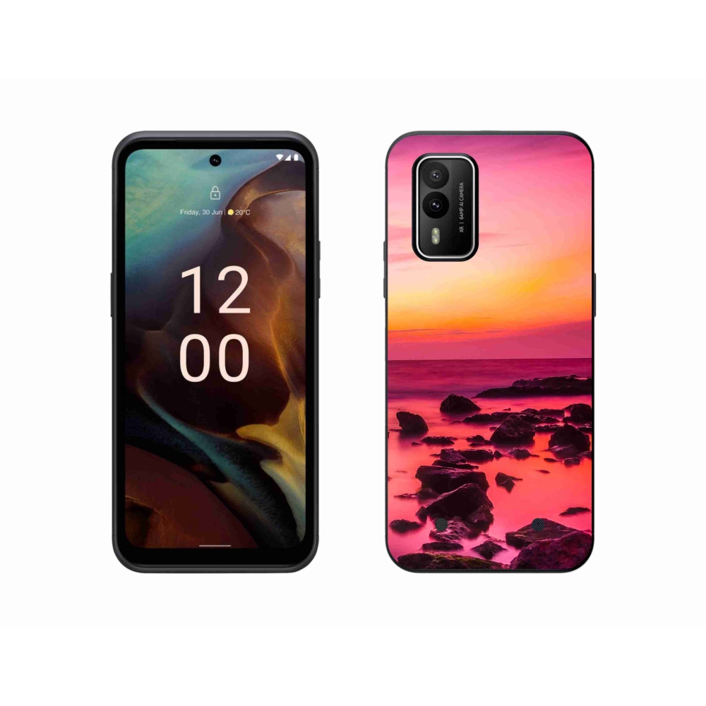 Gelový kryt mmCase na Nokia XR21 - moře a záře