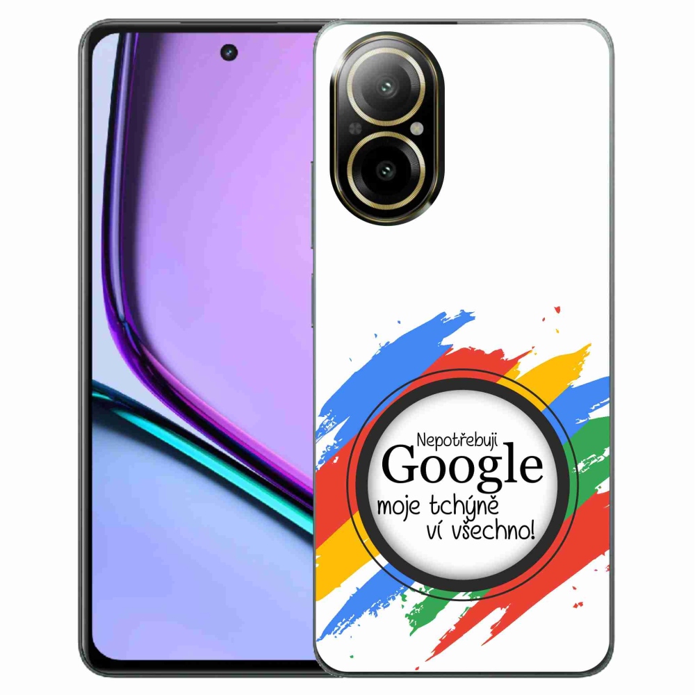 Gelový kryt mmCase na Realme C67 - tchýně ví všechno bílé pozadí