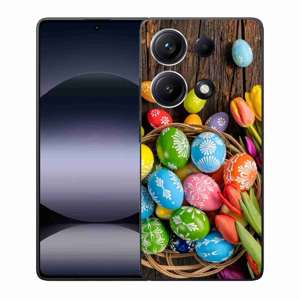 Gelový kryt mmCase na Xiaomi Redmi Note 14S - velikonoční vajíčka