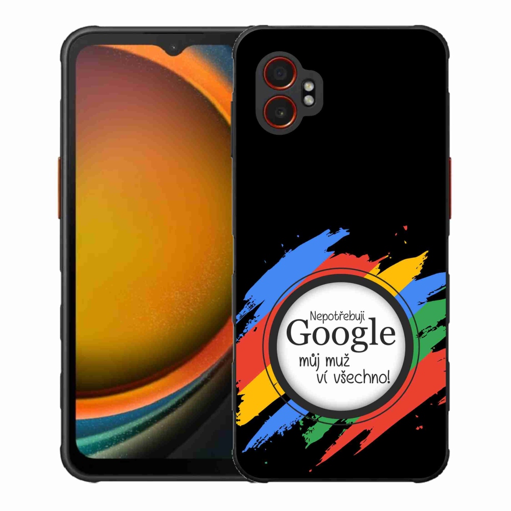 Gelový kryt mmCase na Samsung Galaxy Xcover 7 Pro - muž ví všechno černé pozadí