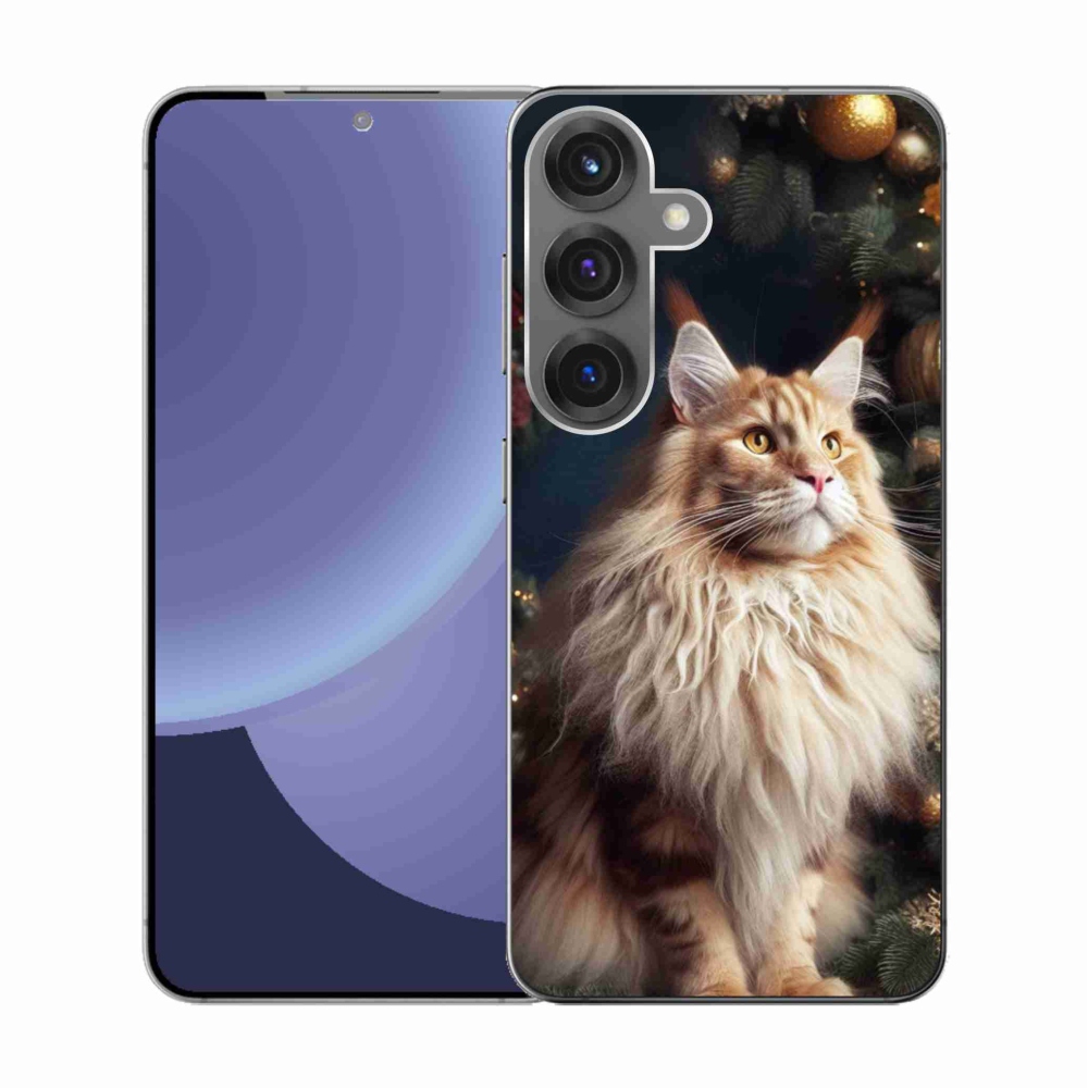 Gelový kryt mmCase na Samsung Galaxy S25 - kočka u stromku