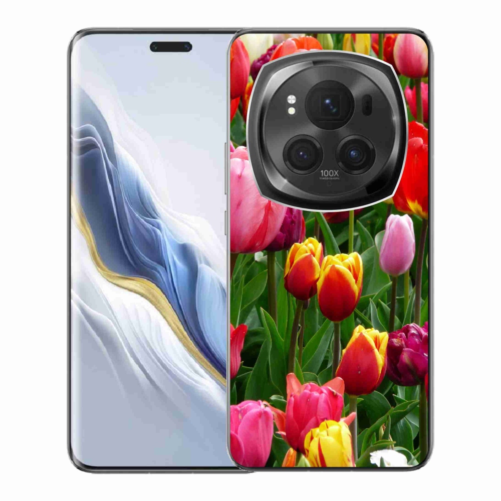 Gelový kryt mmCase na Honor Magic 6 Pro 5G - tulipány