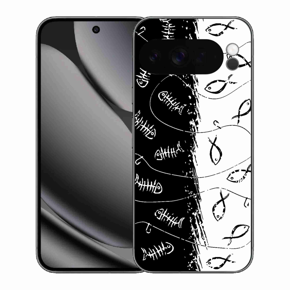 Gelový kryt mmCase na Google Pixel 10 Pro XL - kostry a rybky