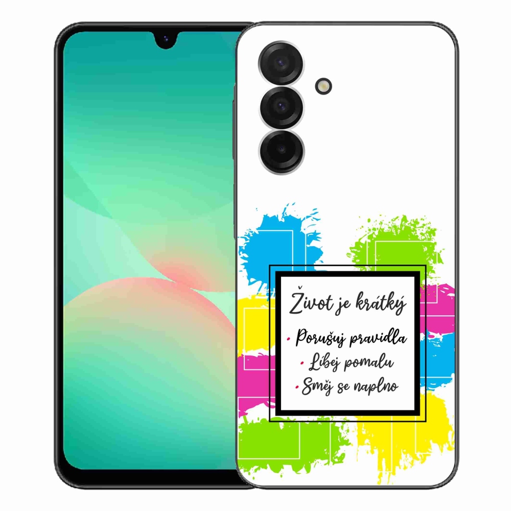 Gelový kryt mmCase na Samsung Galaxy A26 5G - citát 5 bílé pozadí
