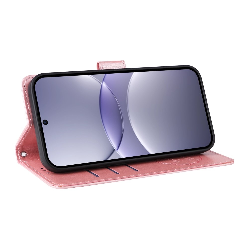 Flowery knížkové pouzdro na Huawei Nova 13 5G - růžové