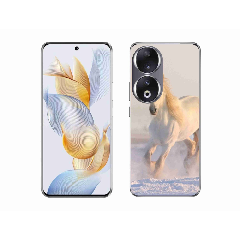 Gelový obal mmCase na Honor 90 - kůň ve sněhu