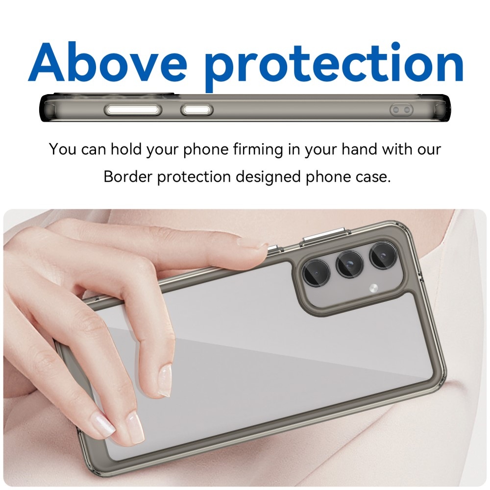 Gelový obal s pevnými zády na Samsung Galaxy M55 5G - šedý