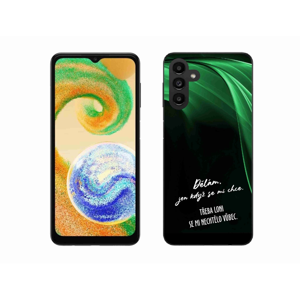 Gelový kryt mmCase na Samsung Galaxy A04s (164.7x76.7x9.1mm) - vtipný text 12 černé pozadí