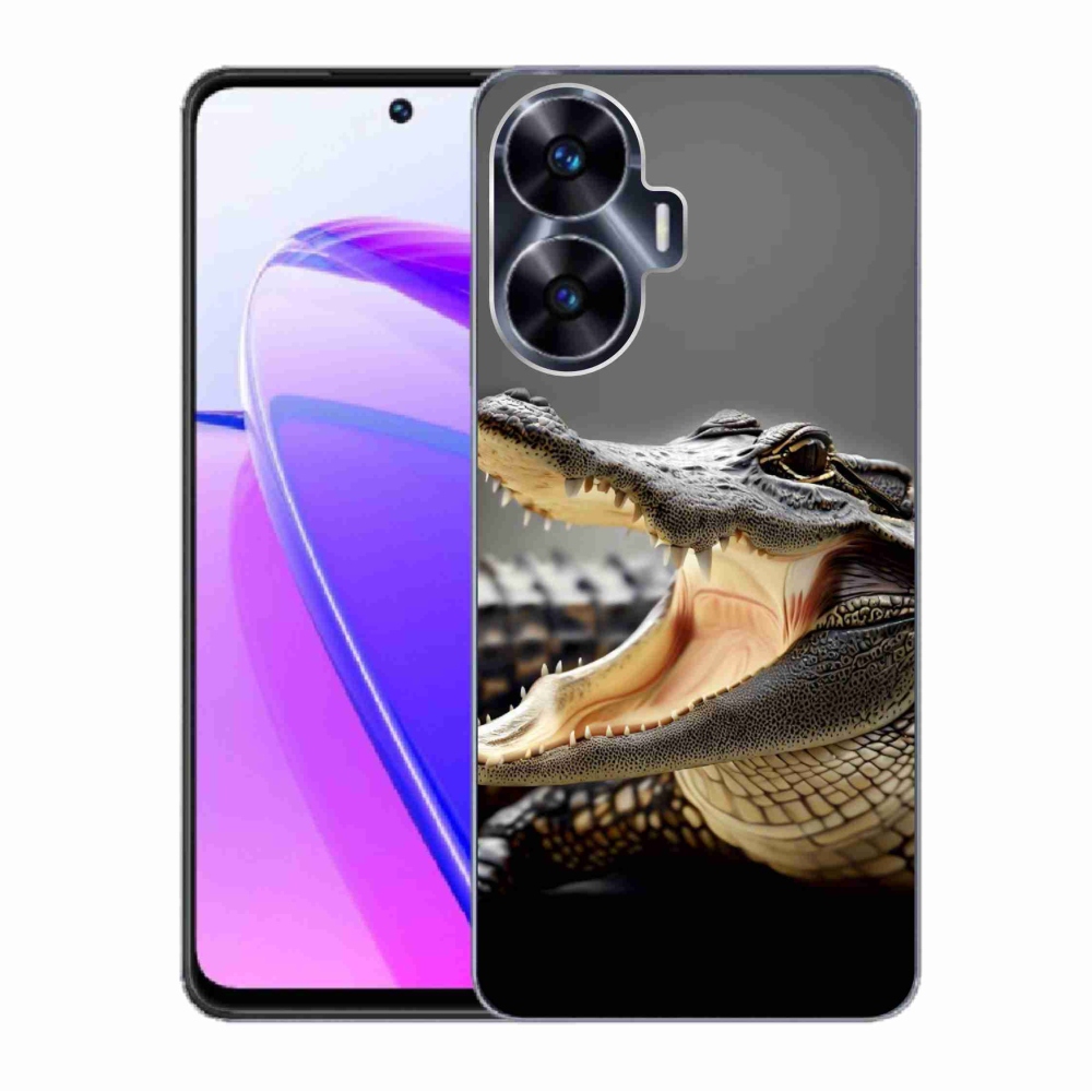 Gelový kryt mmCase na Realme C55 - krokodýl