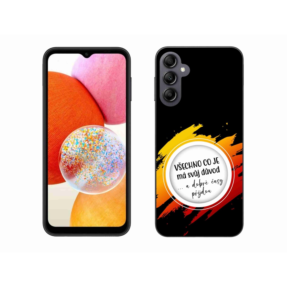 Gelový kryt mmCase na Samsung Galaxy A14 4G/5G - citát 3 černé pozadí