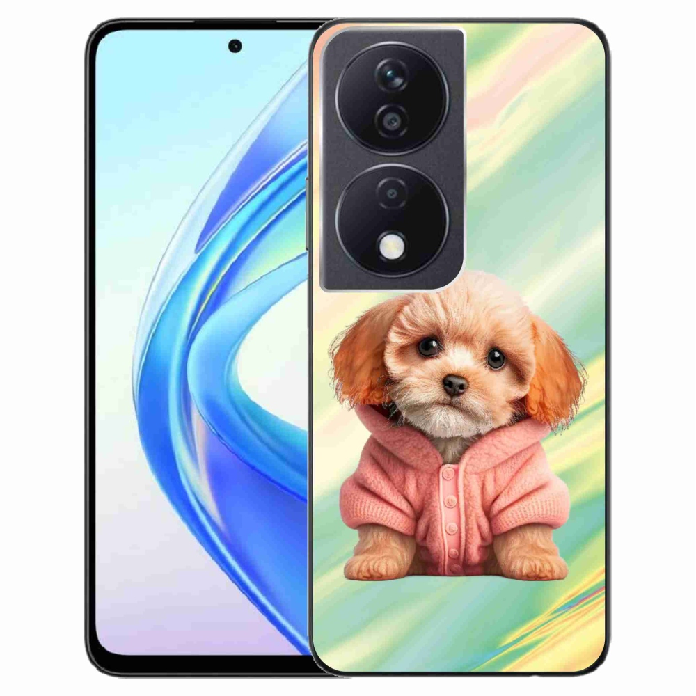 Gelový kryt mmCase na Honor X7b/Honor 90 Smart - štěně ve svetru