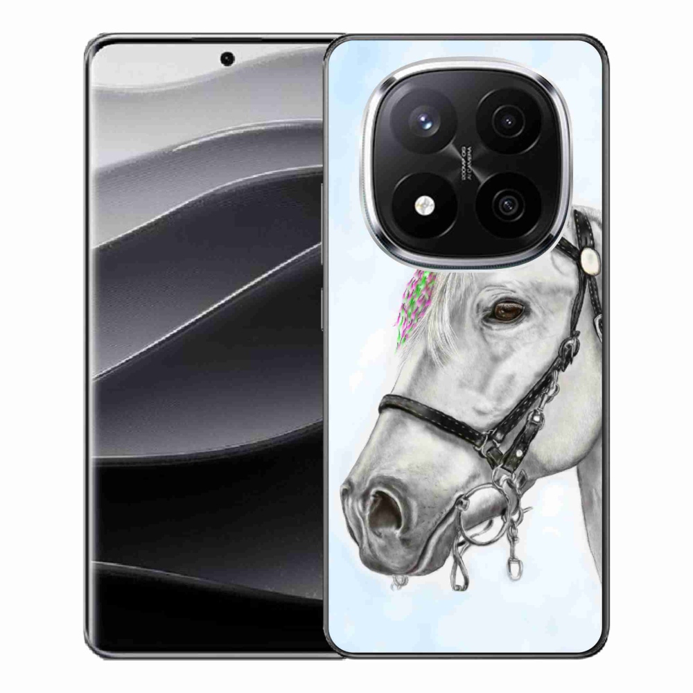 Gelový kryt mmCase na Xiaomi Redmi Note 14 Pro+ 5G - bílý kůň 1