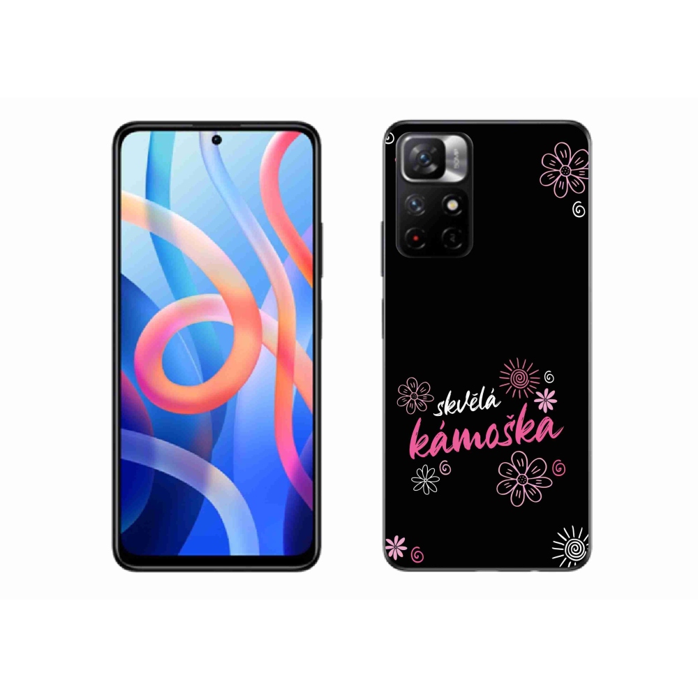 Gelový kryt mmCase na Xiaomi Redmi Note 11S 5G - skvělá kámoška černé pozadí