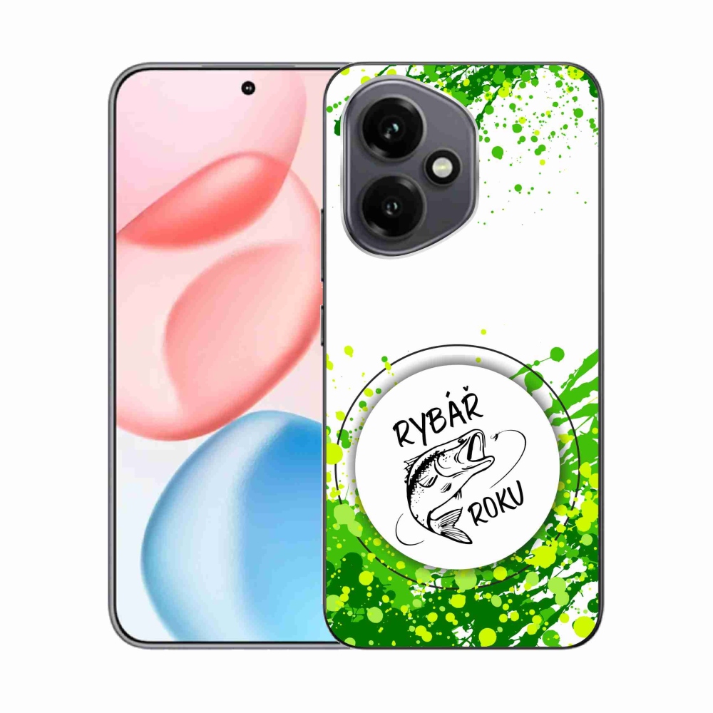 Gelový kryt mmCase na Honor 400 - rybář roku bílé pozadí