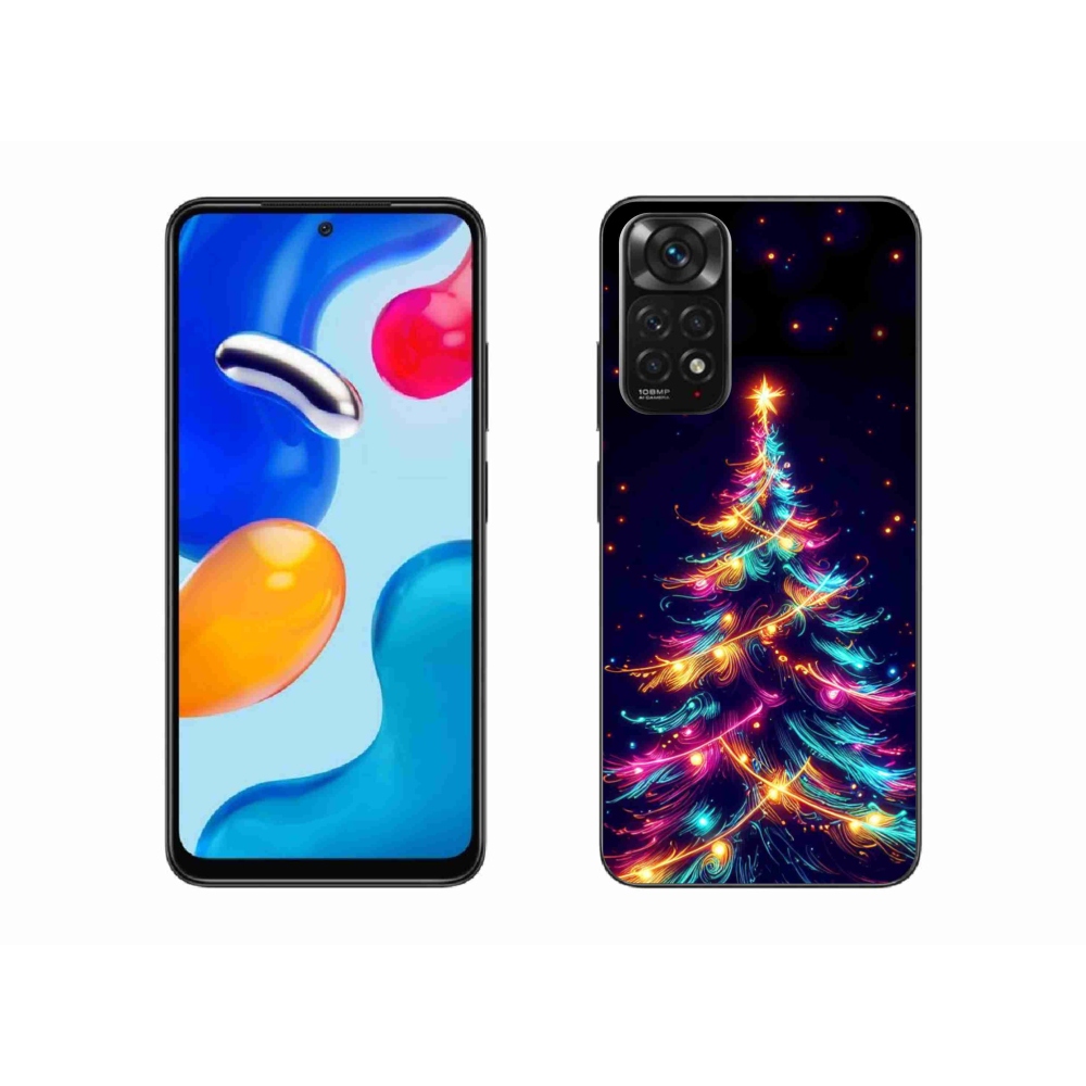 Gelový kryt mmCase na Xiaomi Redmi Note 11S 4G - neonový vánoční stromek