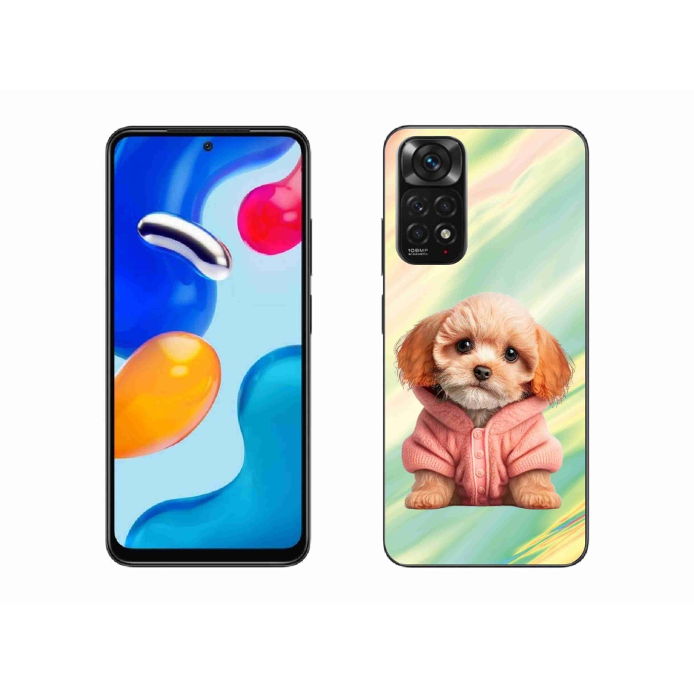 Gelový kryt mmCase na Xiaomi Redmi Note 11S 4G - štěně ve svetru