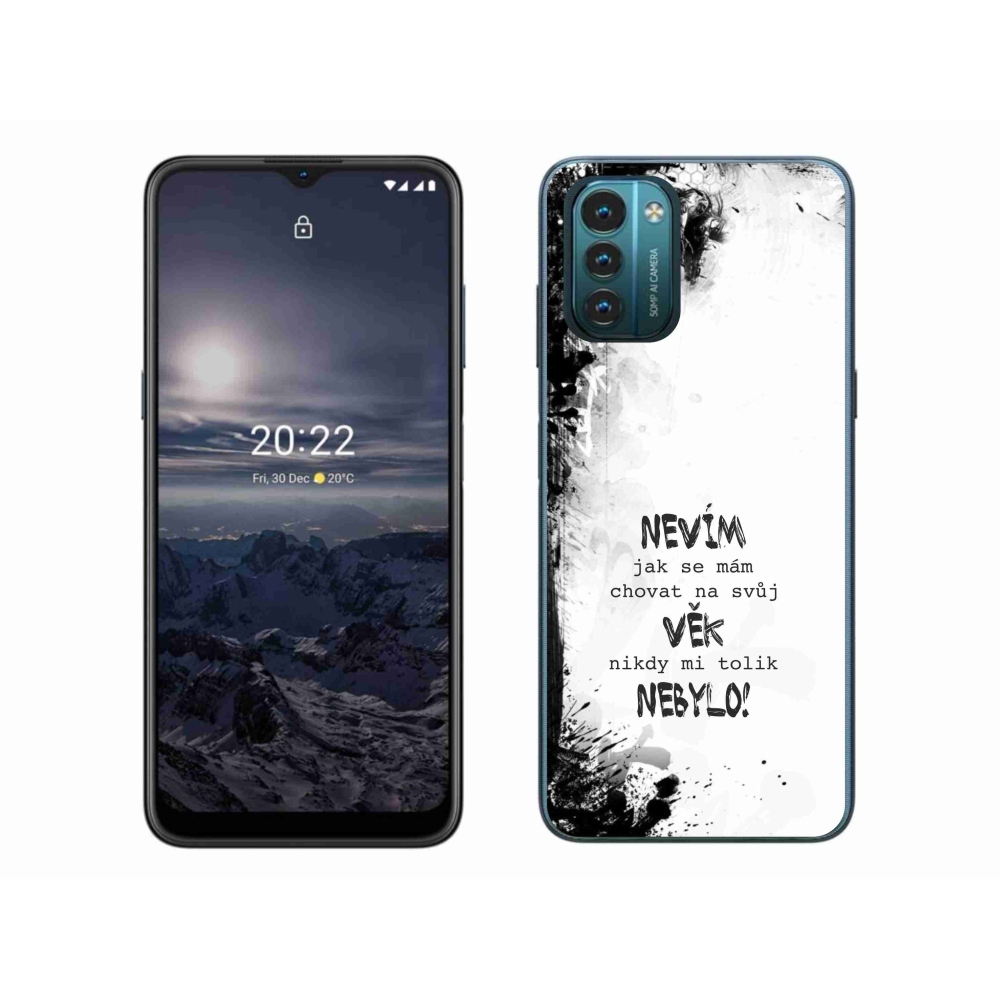 Gelový kryt mmCase na Nokia G11/G21 - vtipný text 14 bílé pozadí
