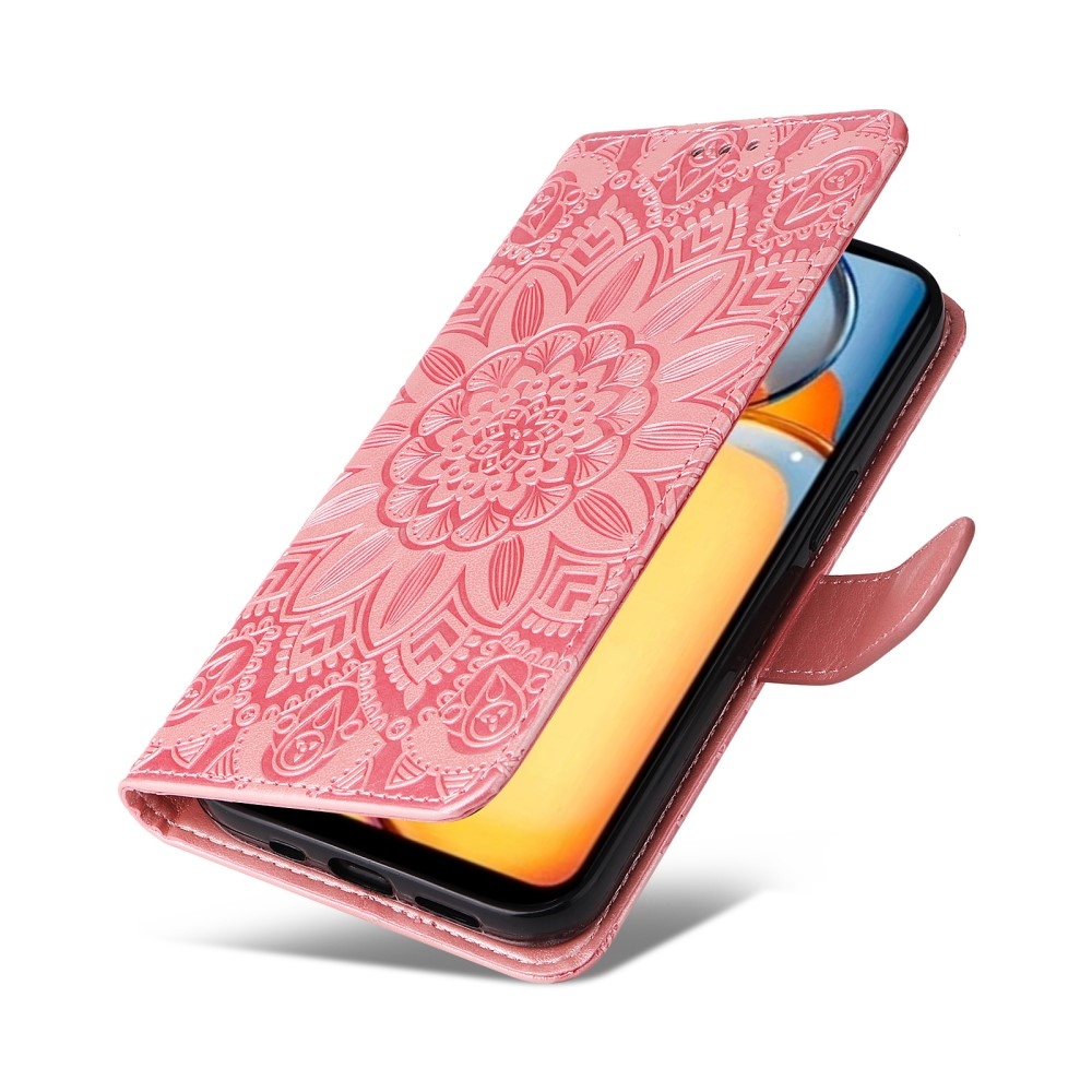 Sunflower knížkové pouzdro na Xiaomi Poco C65/Redmi 13C - růžové