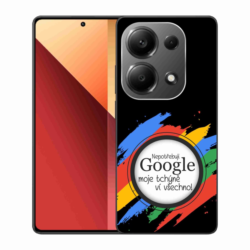 Gelový kryt mmCase na Xiaomi Redmi Note 13 Pro 4G/Poco M6 Pro  - tchýně ví všechno černé pozadí
