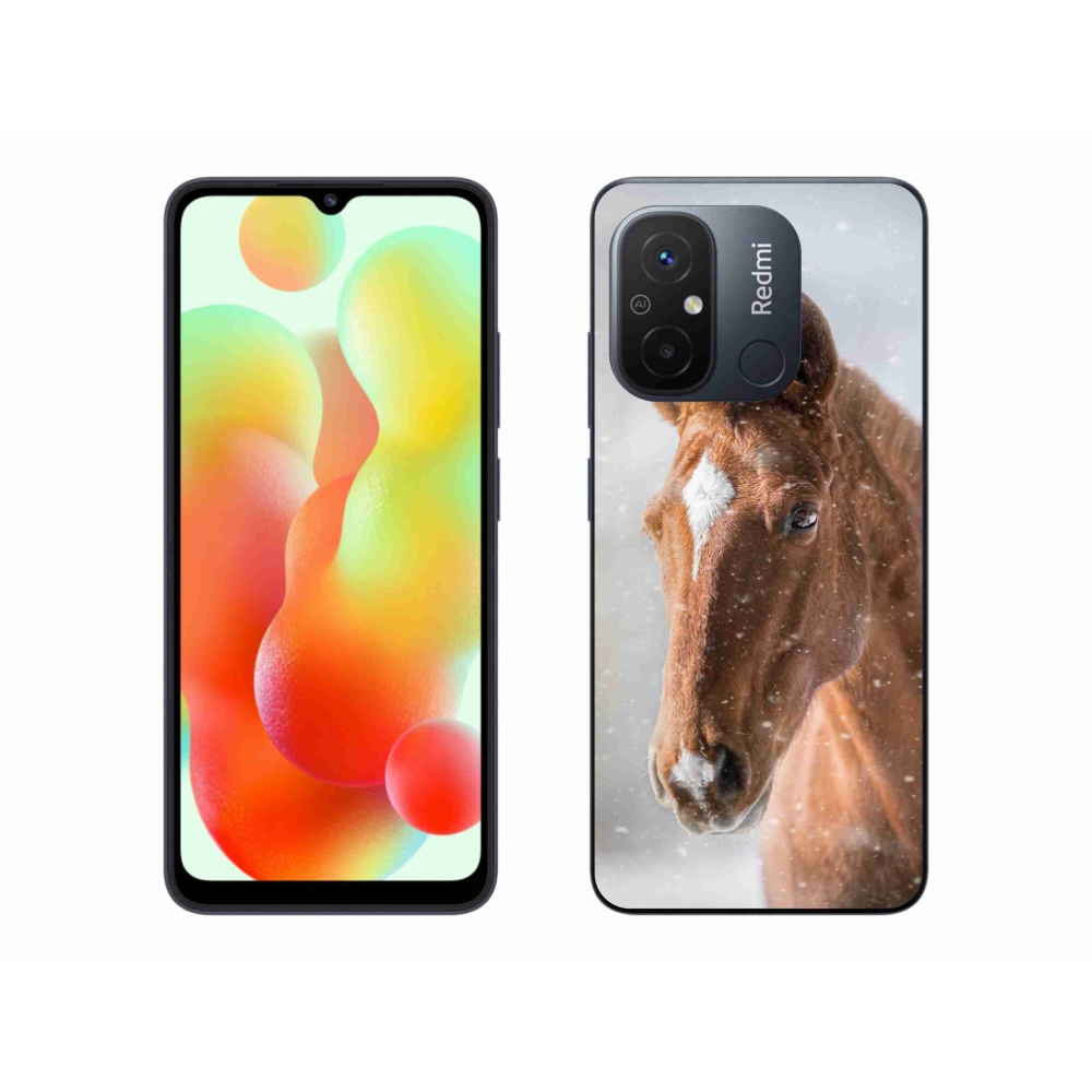 Gelový kryt mmCase na Xiaomi Redmi 12C - hnědý kůň 2