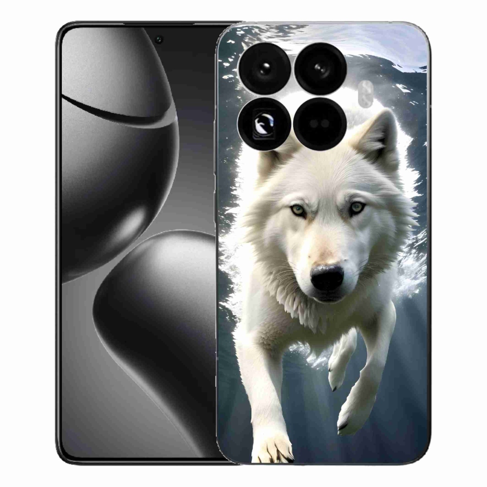 Gelový kryt mmCase na Xiaomi 15T Pro - bílý vlk