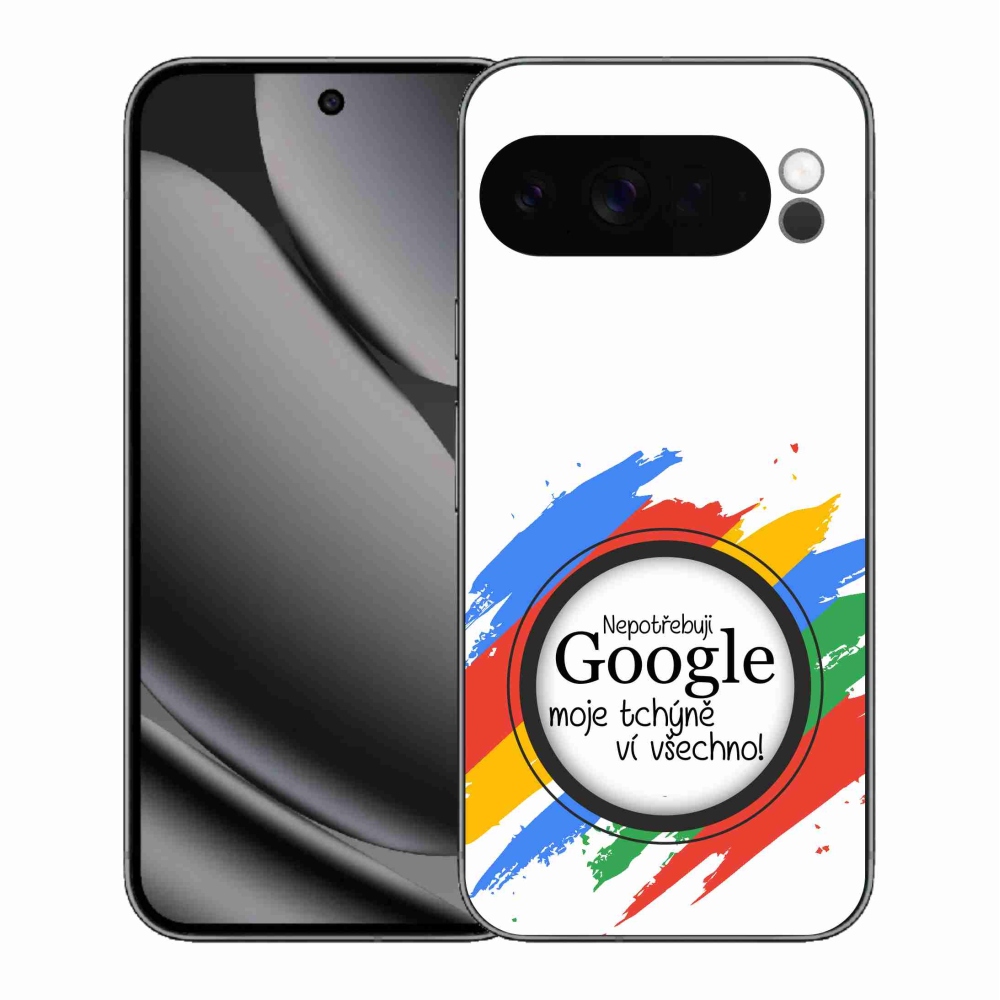 Gelový kryt mmCase na Google Pixel 10 Pro XL - tchýně ví všechno bílé pozadí