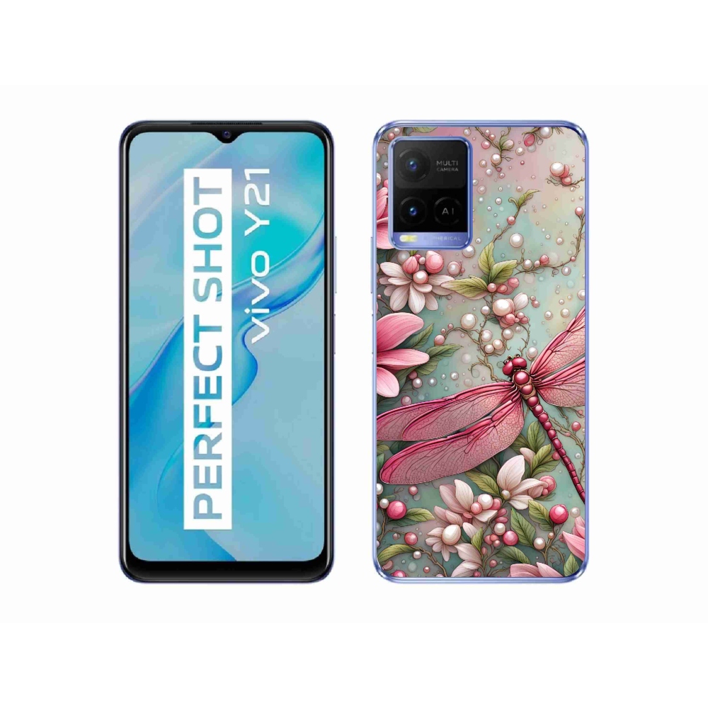 Gelový kryt mmCase na Vivo Y21/Y21s/Y33s - vážka