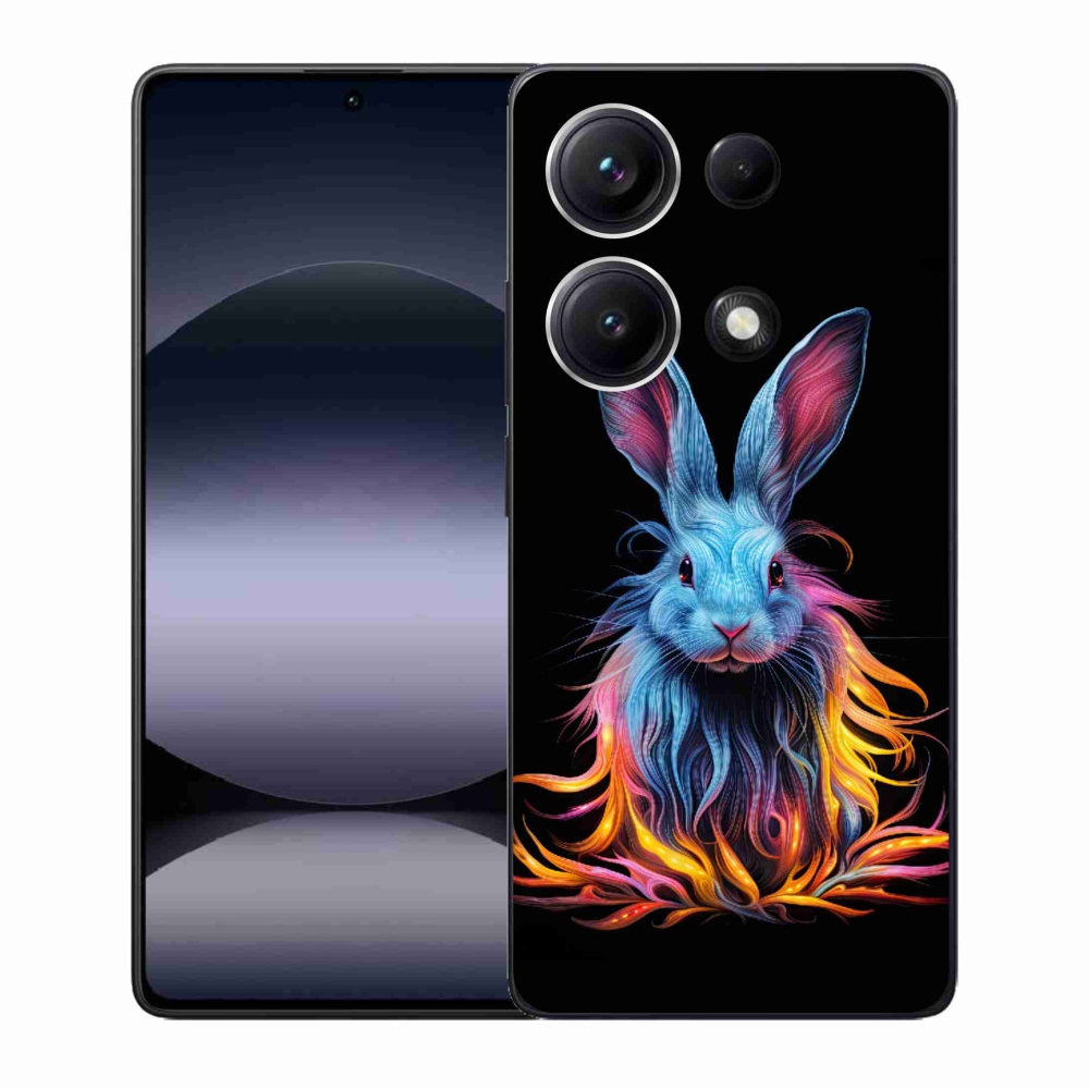 Gelový kryt mmCase na Xiaomi Redmi Note 14S - abstraktní zajíc