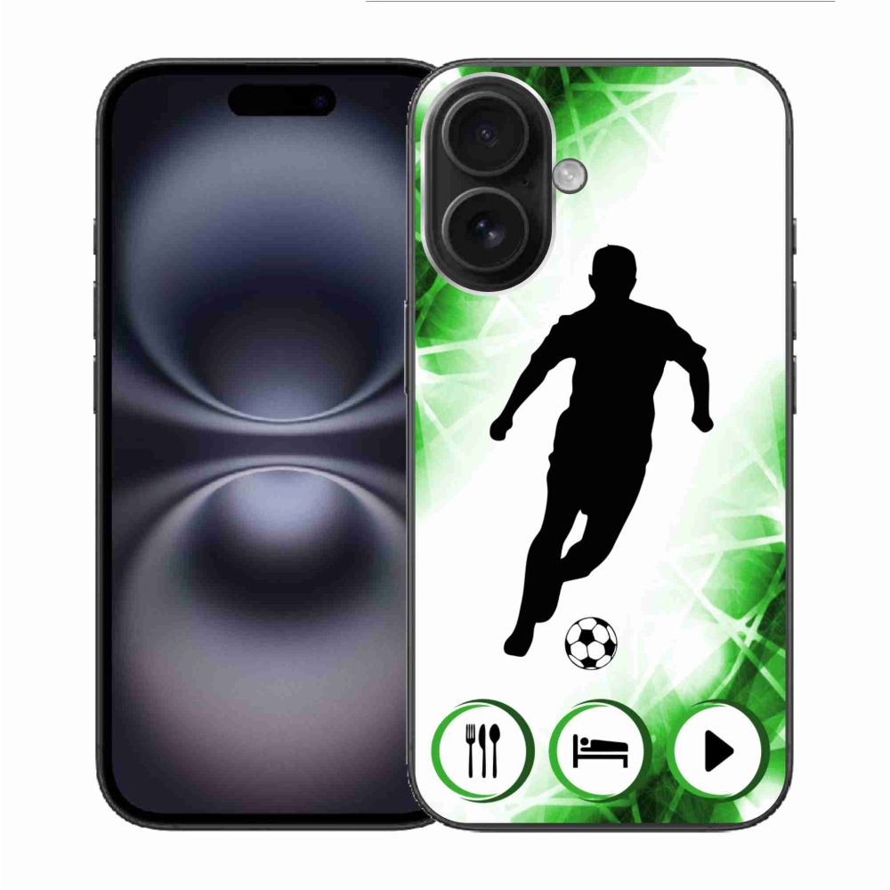 Gelový kryt mmCase na iPhone 16 - fotbalista