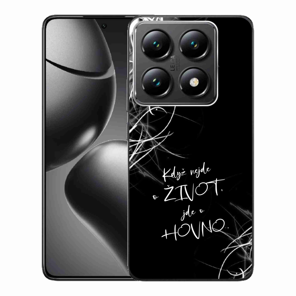 Gelový kryt mmCase na Xiaomi 14T Pro - vtipný text 16 černé pozadí