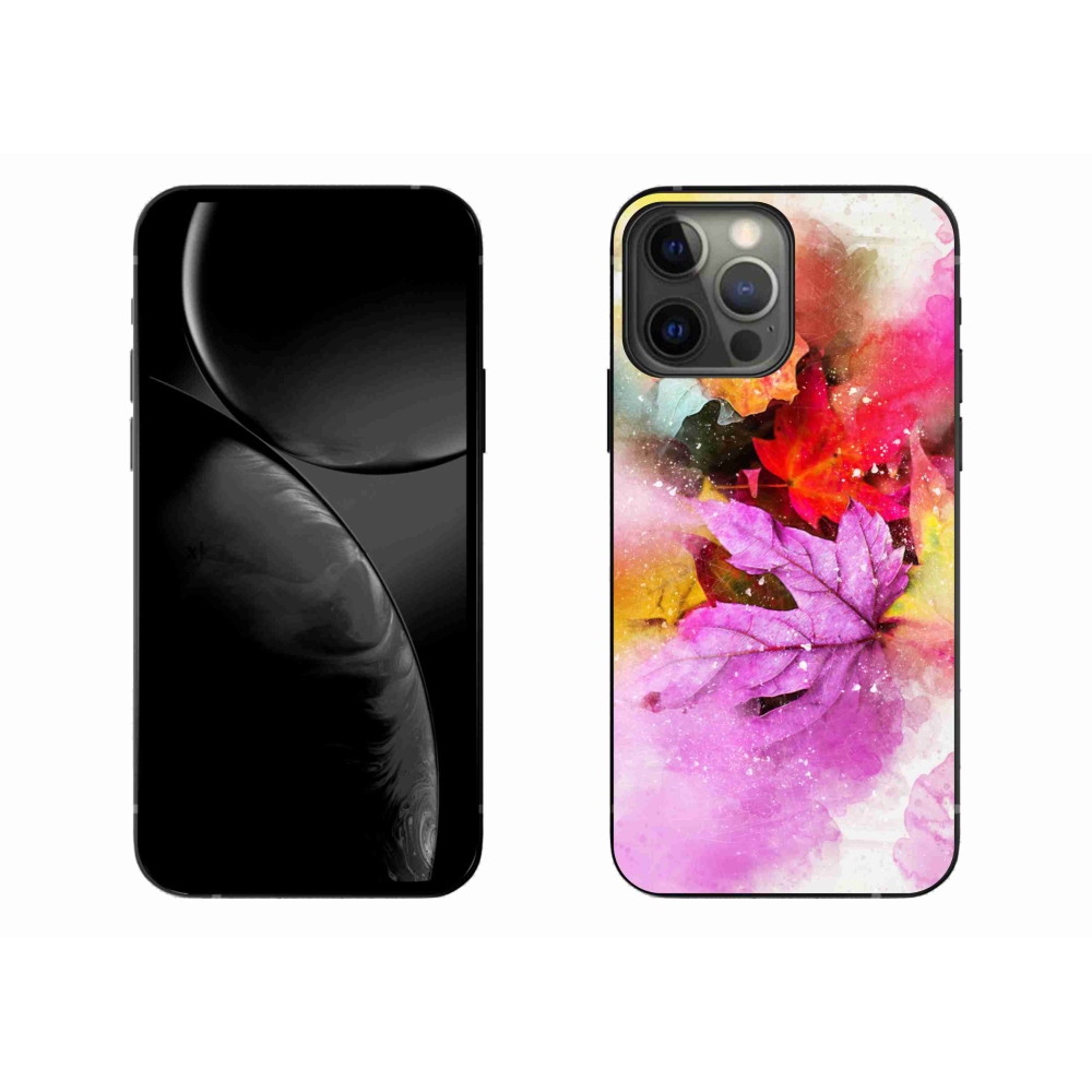 Gelový kryt mmCase na iPhone 13 Pro Max 6.7 - barevné listy