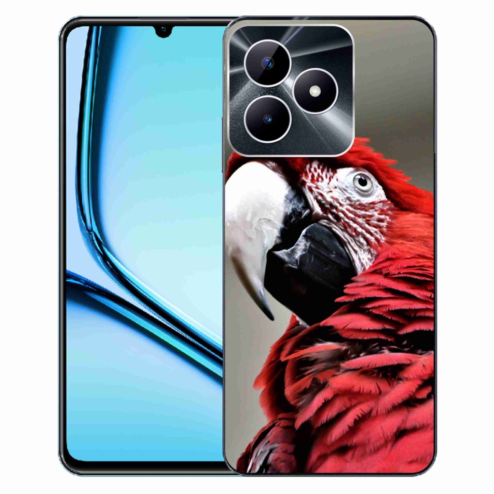 Gelový obal mmCase na Realme Note 50 - papoušek ara červený