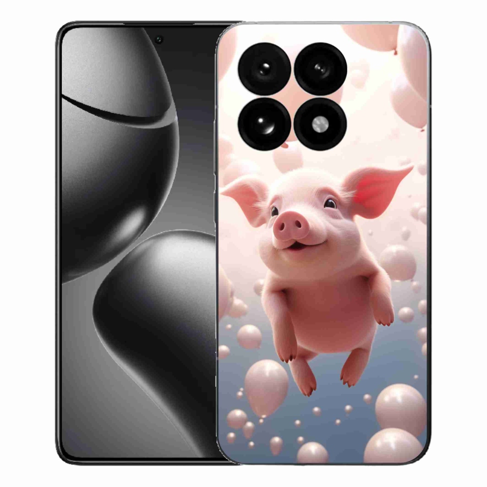 Gelový kryt mmCase na Xiaomi 15T - prasátko s balónky