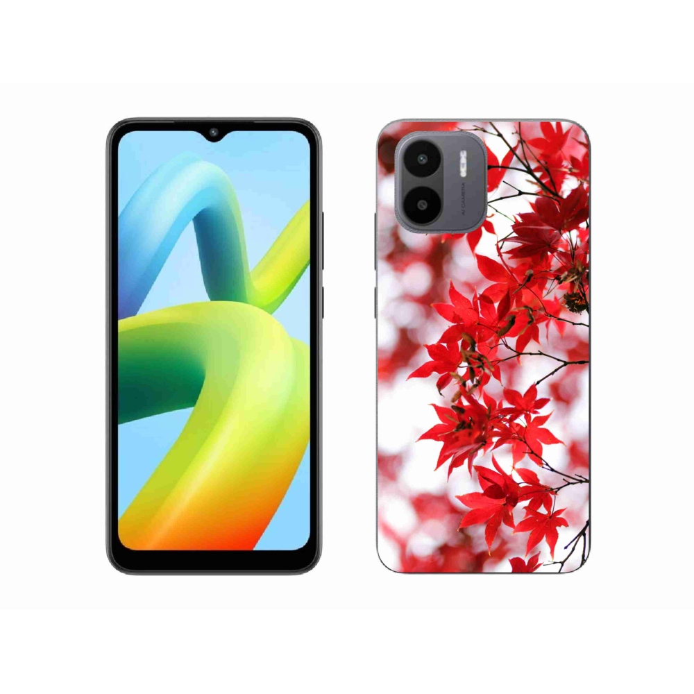 Gelový kryt mmCase na Xiaomi Redmi A1/Redmi A2 - červené listy