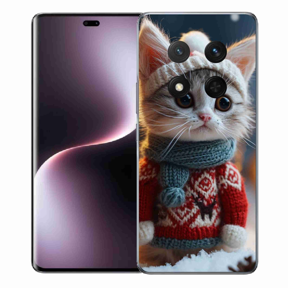 Gelový kryt mmCase na Honor Magic 7 Lite 5G - kotě ve svetru