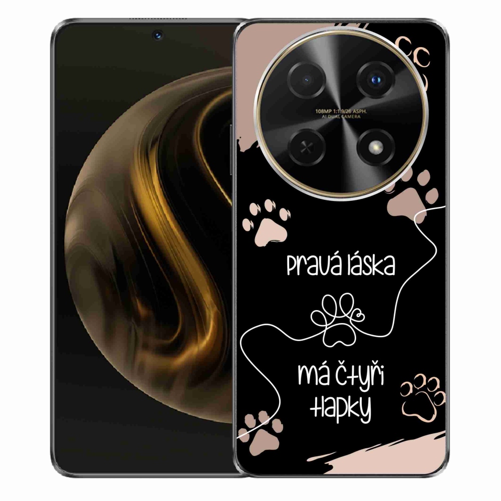 Gelový kryt mmCase na Huawei Nova 12i - psí motiv 1 černé pozadí