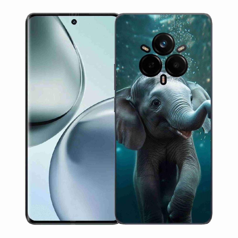 Gelový kryt mmCase na Realme 14 Pro+ 5G - slůně pod vodou