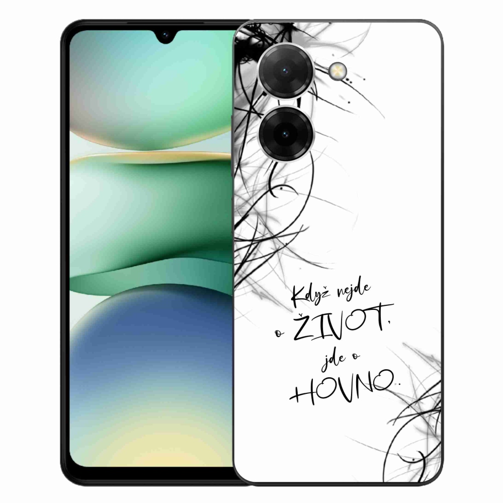Gelový kryt mmCase na Xiaomi Redmi A5 (173.45x79.35x8.45mm) - vtipný text 16 bílé pozadí
