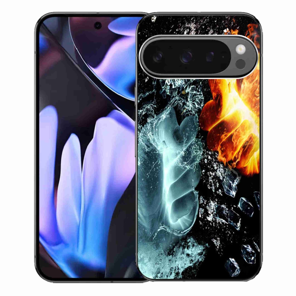 Gelový kryt mmCase na Google Pixel 9 Pro XL - voda a oheň