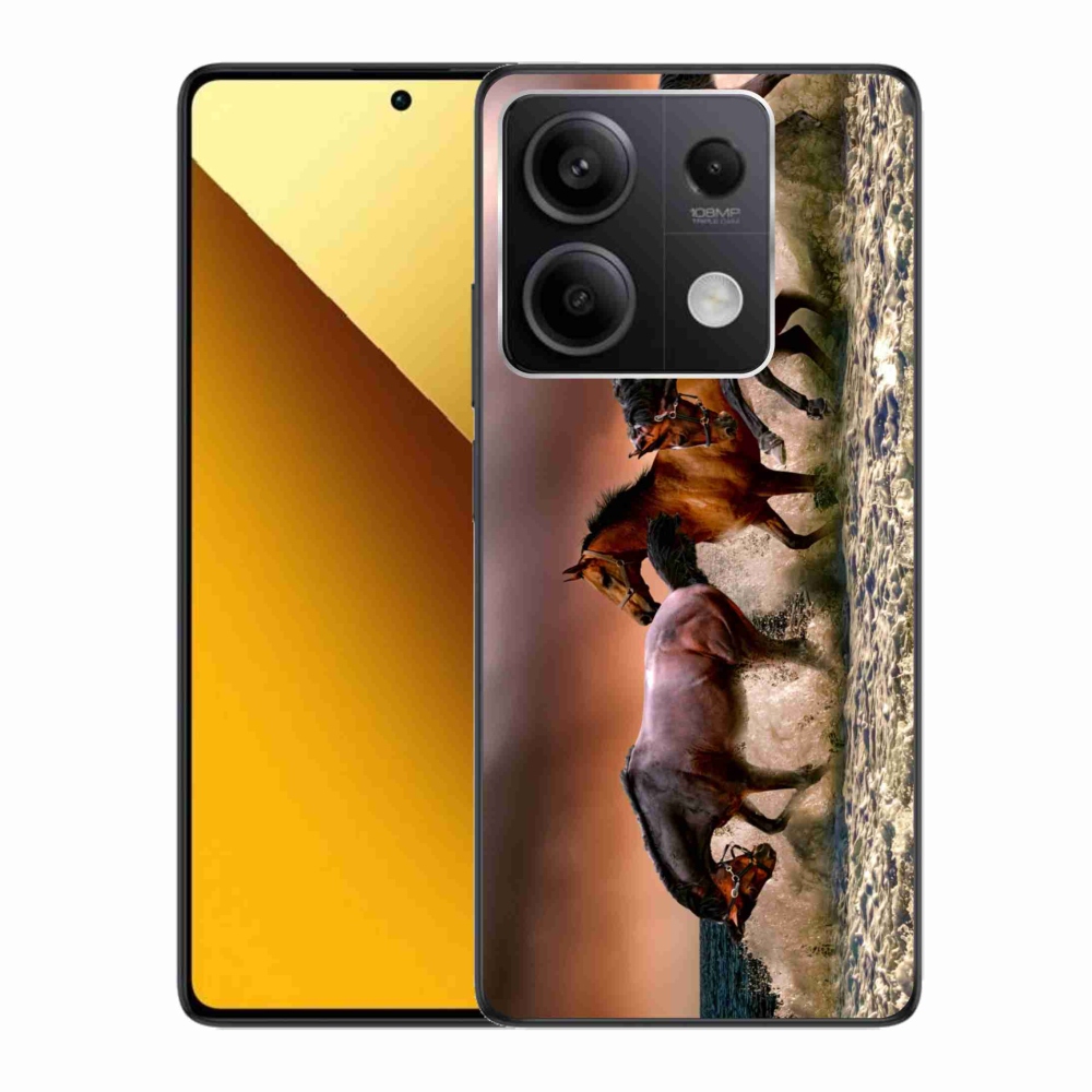 Gelový obal mmCase na Xiaomi Redmi Note 13 5G - koně 1