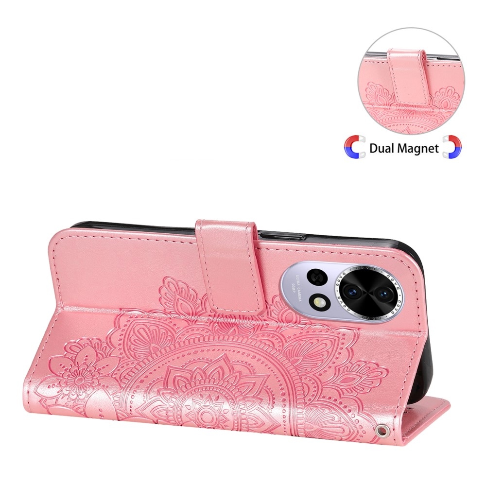 Mandala knížkové pouzdro na Huawei Nova 13 5G - růžové