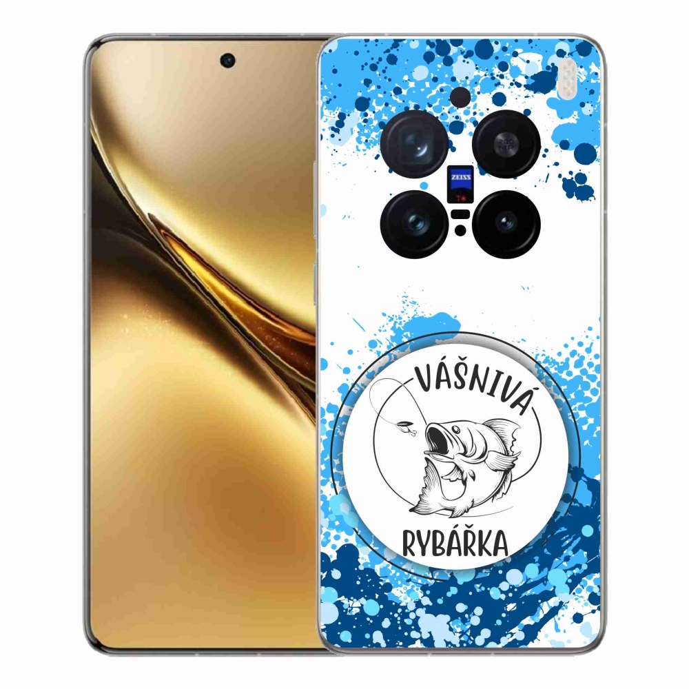 Gelový kryt mmCase na Vivo X200 Pro 5G - vášnivá rybářka bílé pozadí