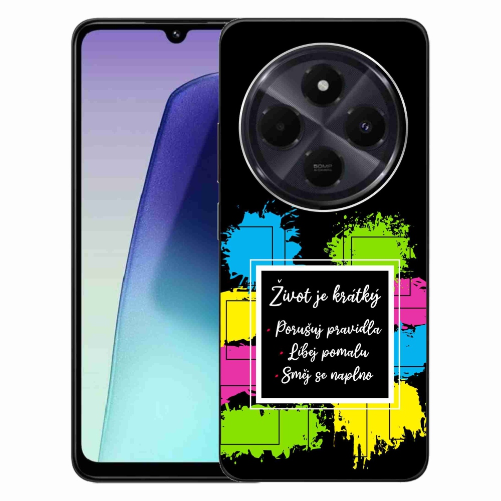 Gelový kryt mmCase na Xiaomi Redmi 14C/Poco C75 - citát 5 černé pozadí